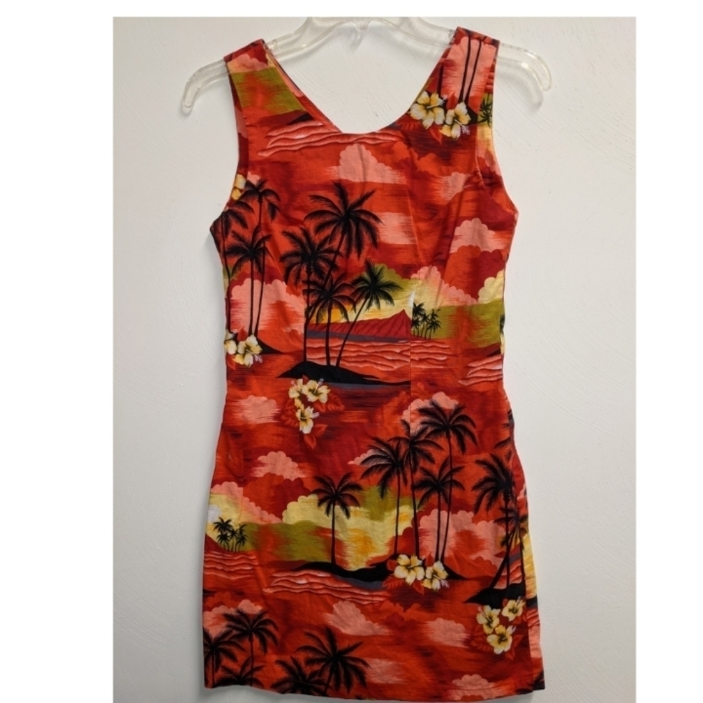 Aloha Republic hawaiian tropical short sun dress vintage